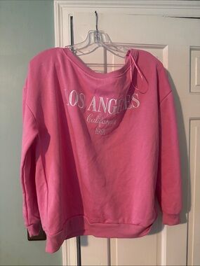 refuge Pink Los Angeles Pullover Sweatshirt